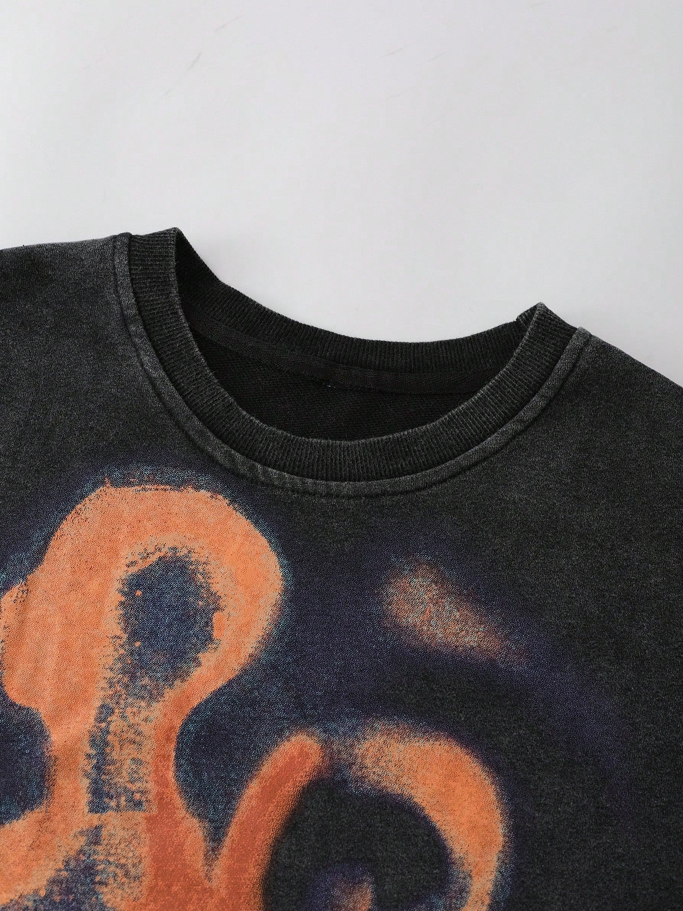 Men's Grunge Punk Distressed Print Crop Tank Top