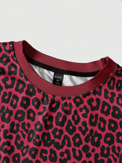 Street Life Red Leopard Print Long Sleeve Tee