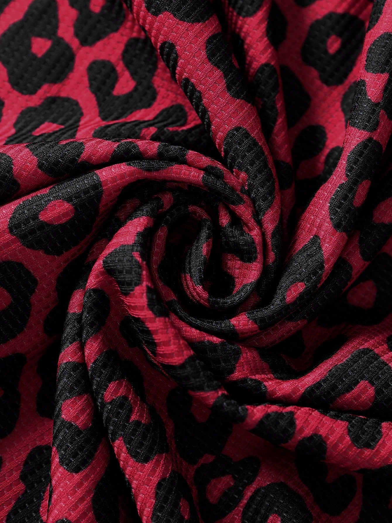 Street Life Red Leopard Print Long Sleeve Tee