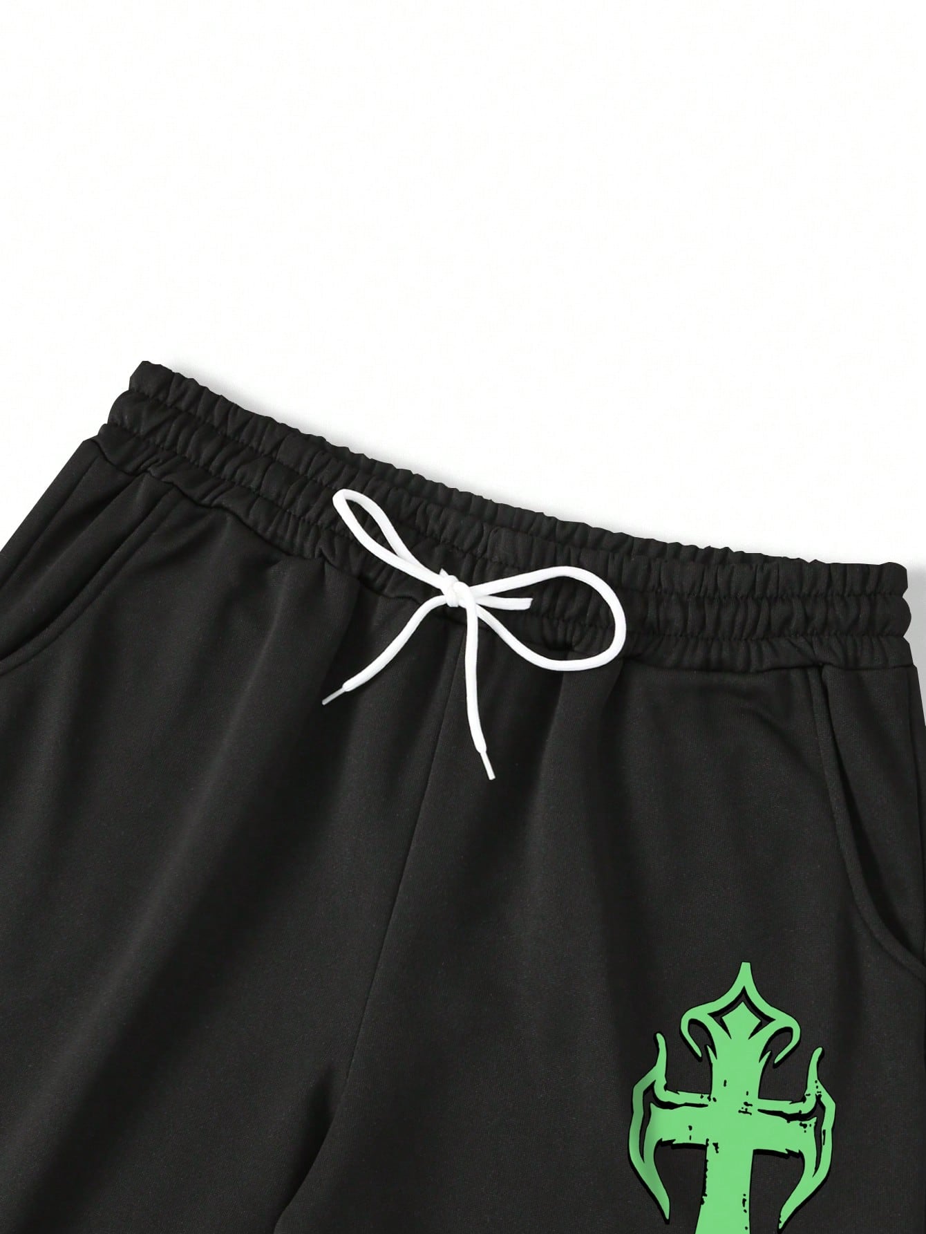 Men's Portrait Cross Slogan Graphic Hoodie & Pants Set