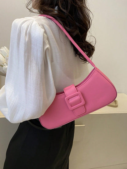 Summer Belt Buckle Underarm Shoulder Bag for Women