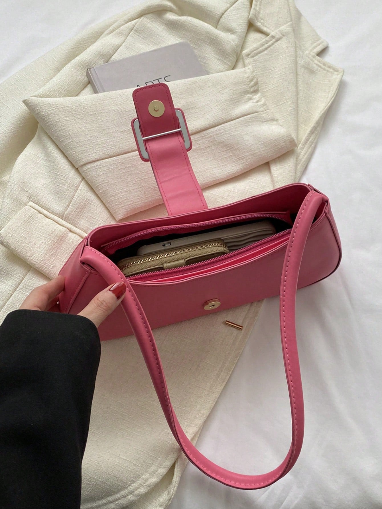 Summer Belt Buckle Underarm Shoulder Bag for Women