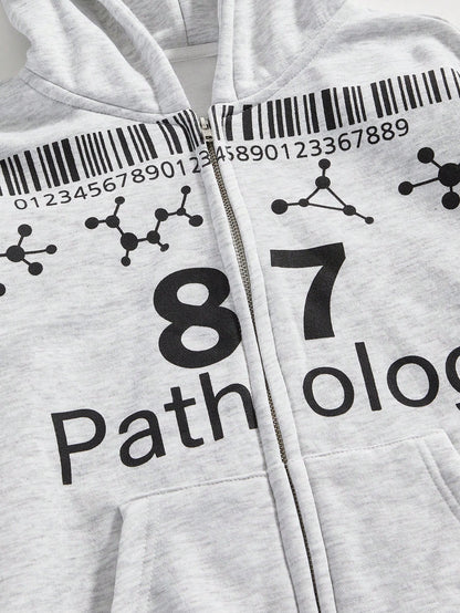 Women's Y3K Dual Waist Streetwear Hoodie and Pants Set