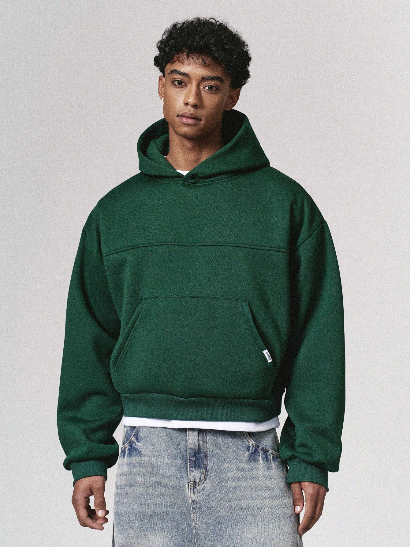 Men's Solid Color Minimalist Casual Long Sleeve Hoodie