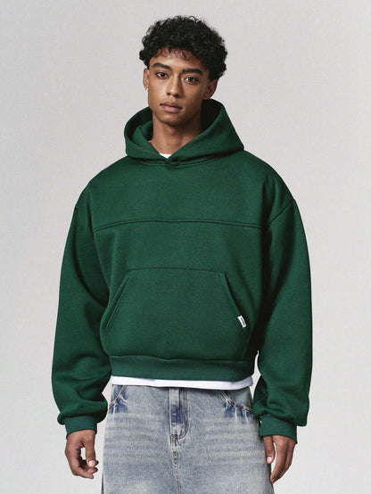 Men's Solid Color Minimalist Casual Long Sleeve Hoodie