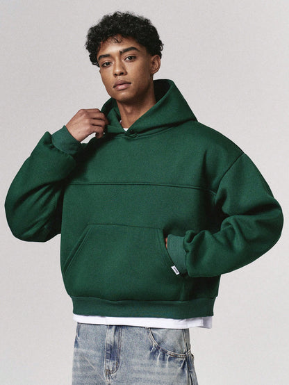 Men's Solid Color Minimalist Casual Long Sleeve Hoodie