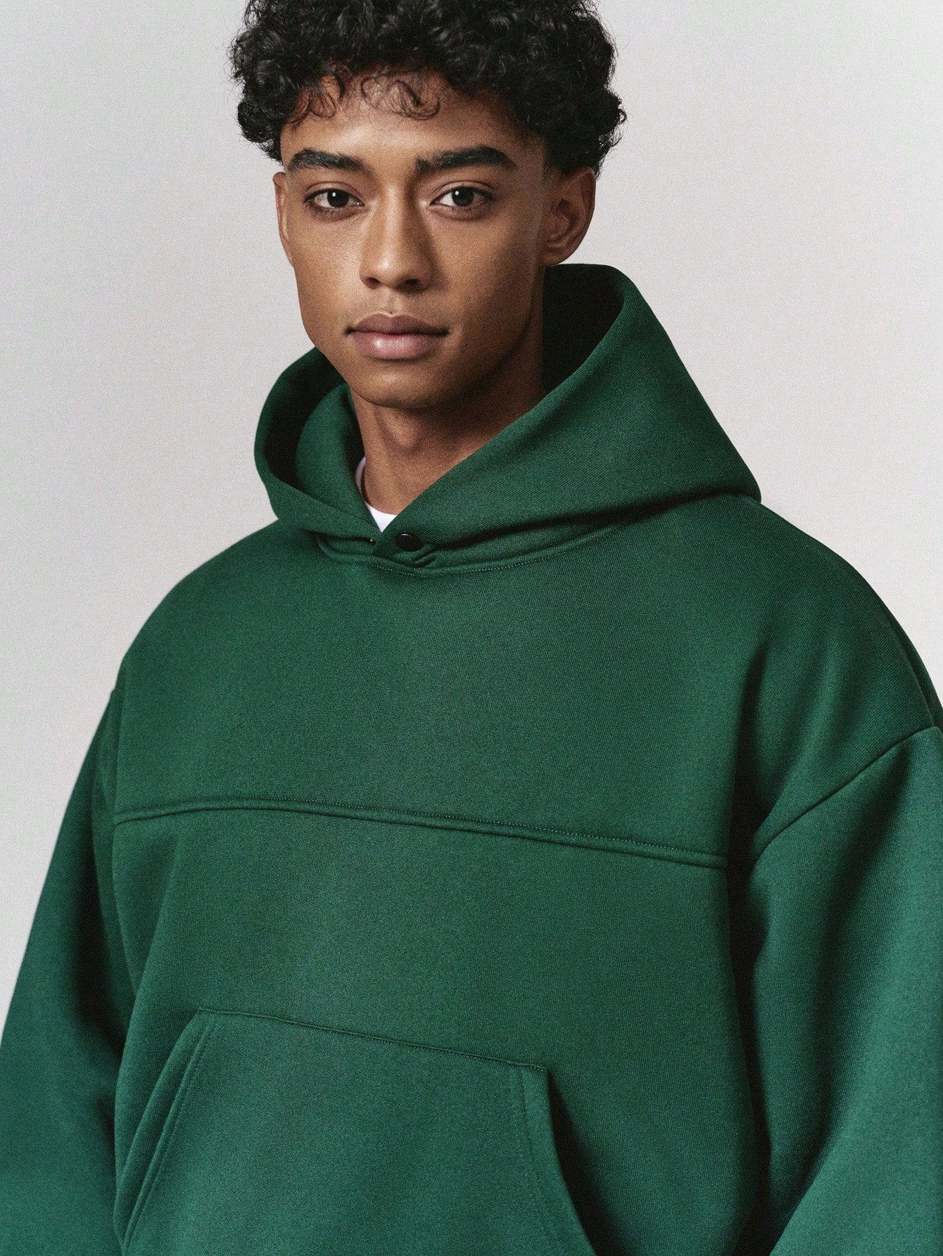 Men's Solid Color Minimalist Casual Long Sleeve Hoodie