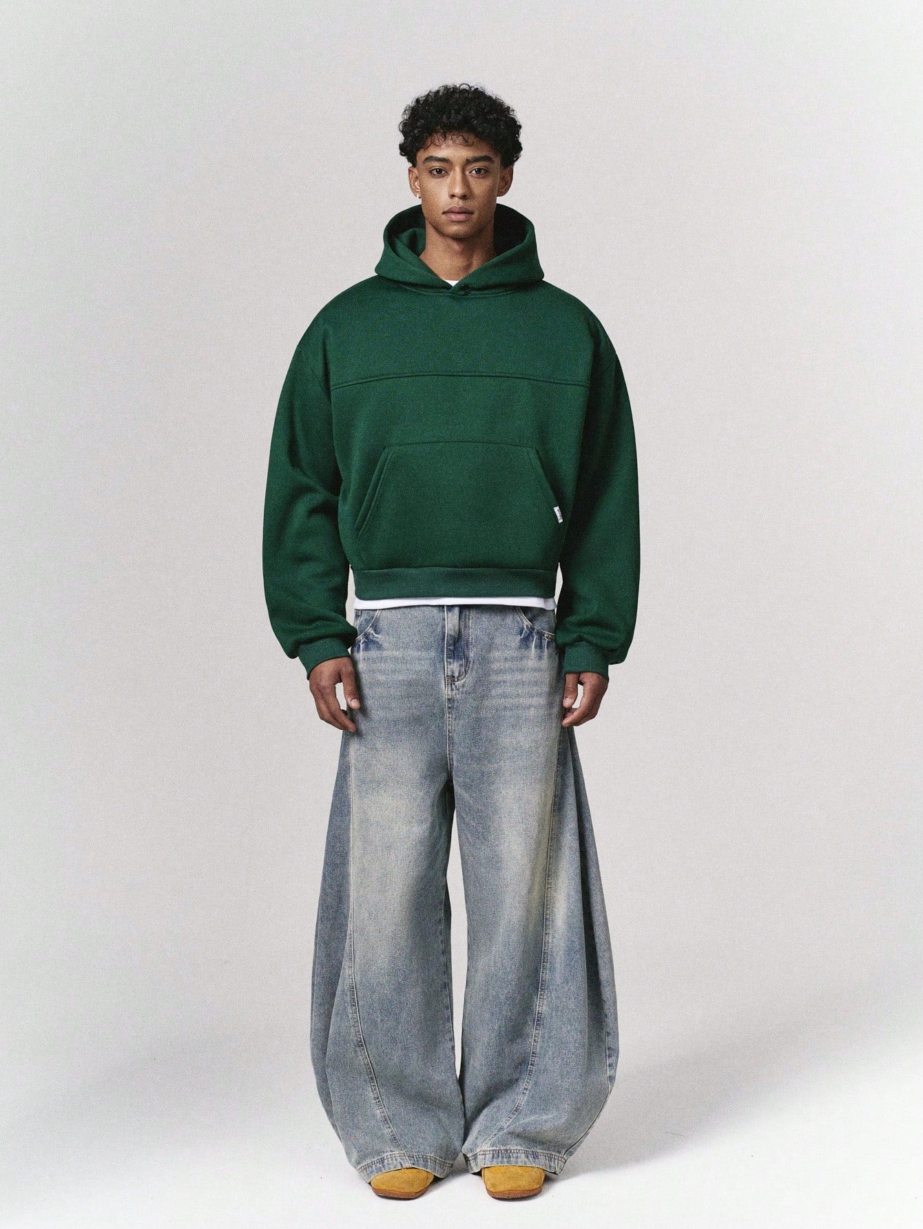 Men's Solid Color Minimalist Casual Long Sleeve Hoodie