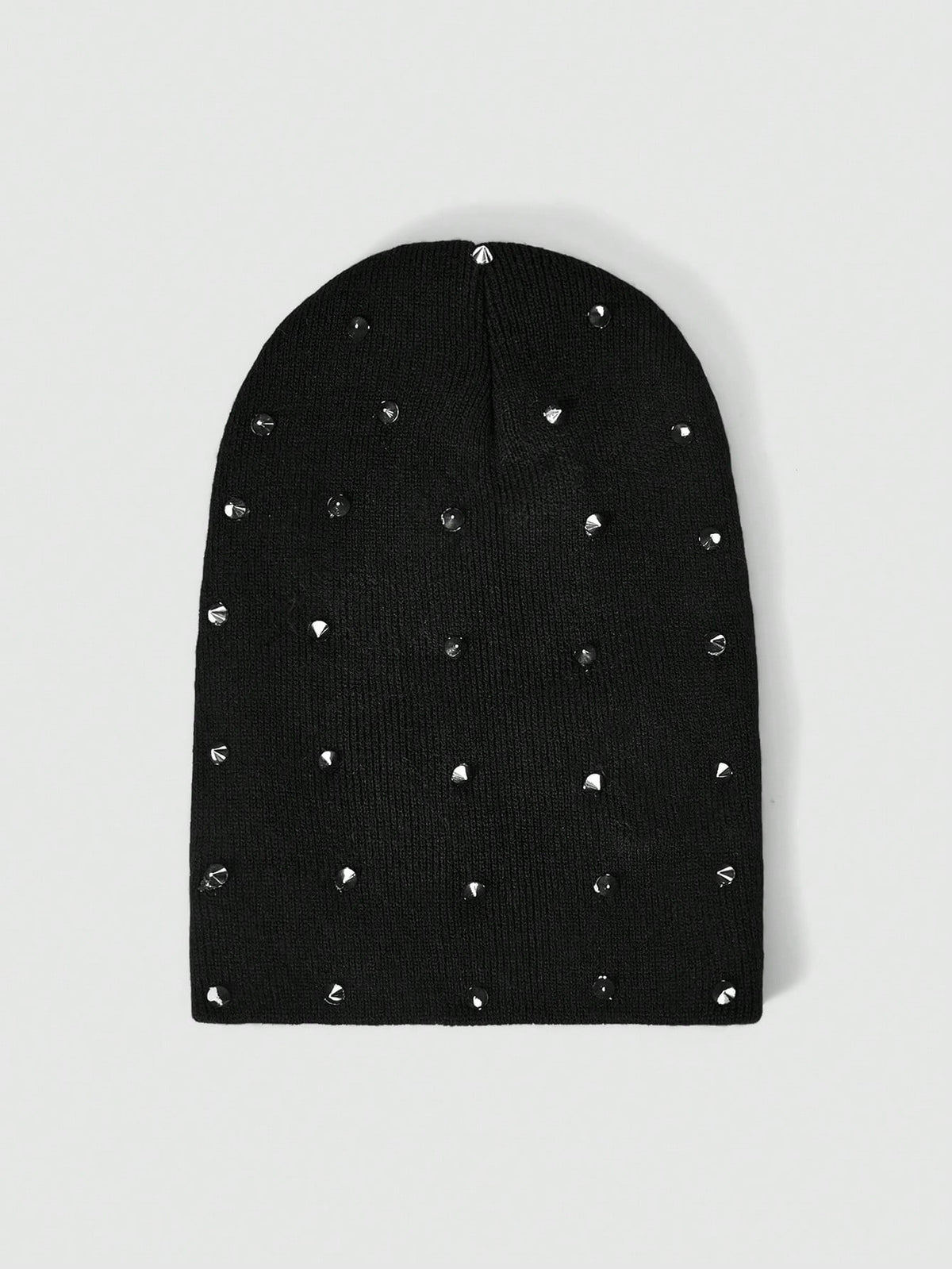 Punk Style Rivet Decorated Y2K Knitted Warm Beanie