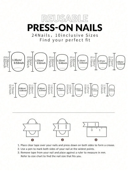 Pink Leopard & French Oval Press-On Nail Set (24pcs)