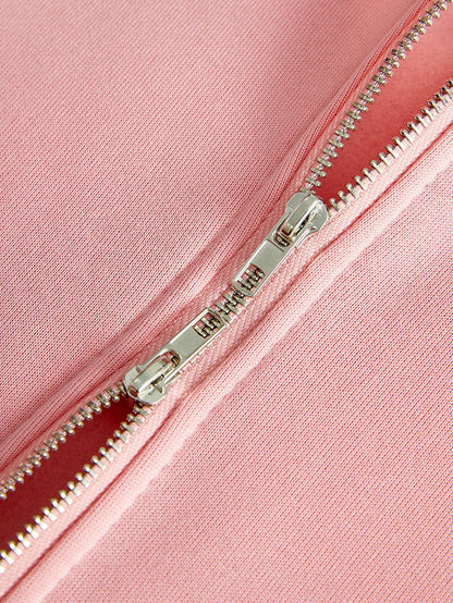 Men's Dusty Pink Deconstructed Streetwear Hoodie Set