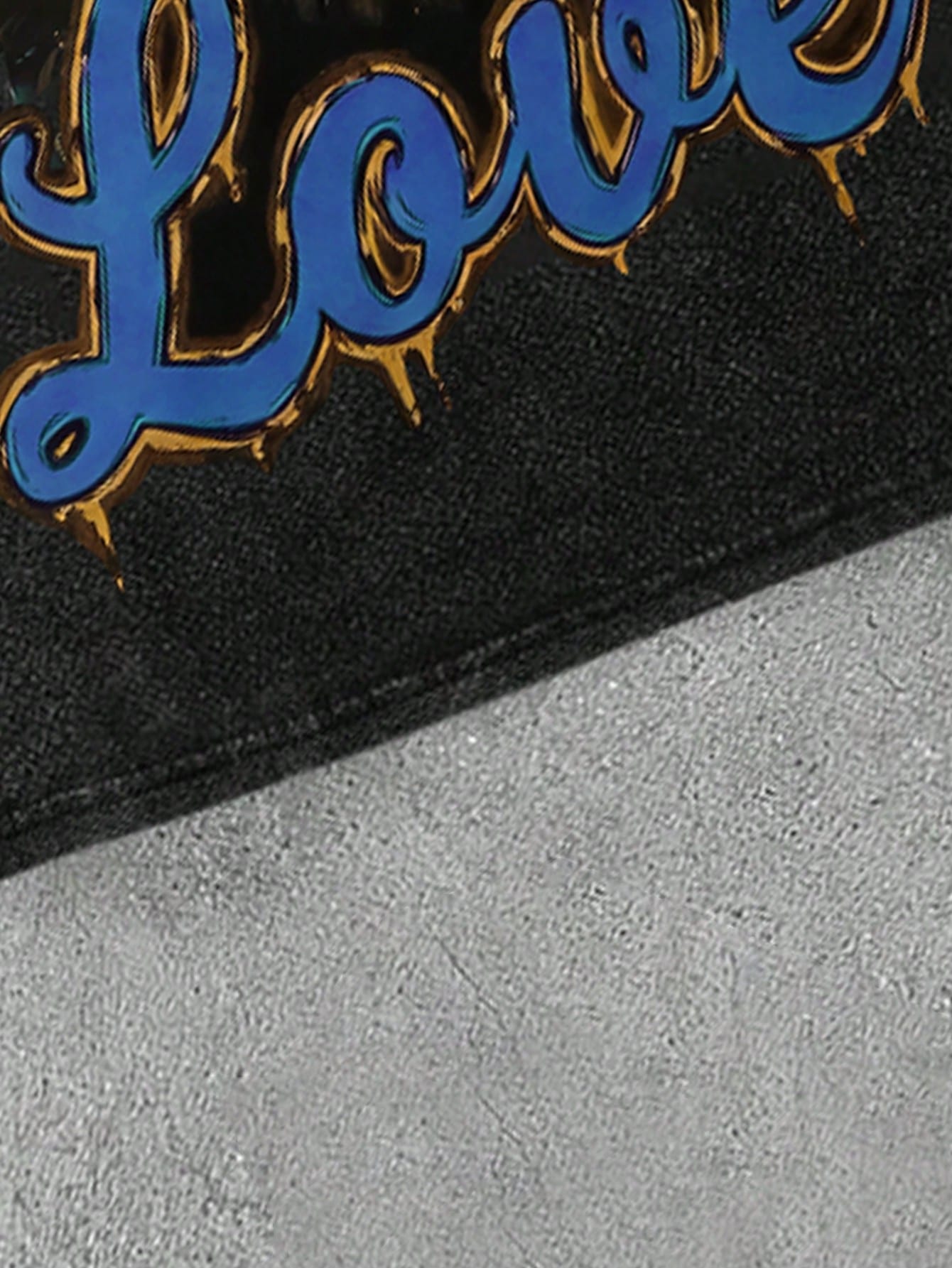 Men's Acid Wash Cropped Hoodie with Artistic Graphic