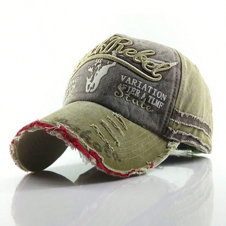 Retro Embroidered Cotton Letter Baseball Cap