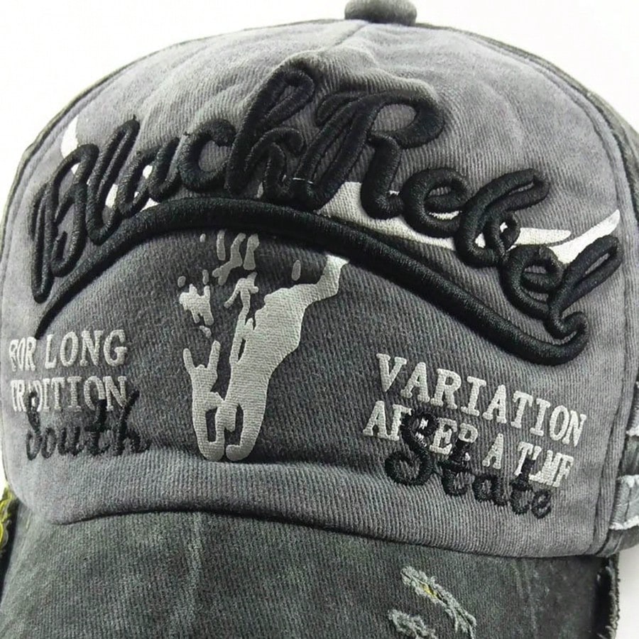 Retro Embroidered Cotton Letter Baseball Cap