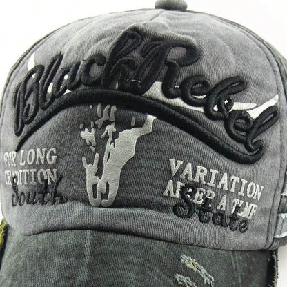 Retro Embroidered Cotton Letter Baseball Cap
