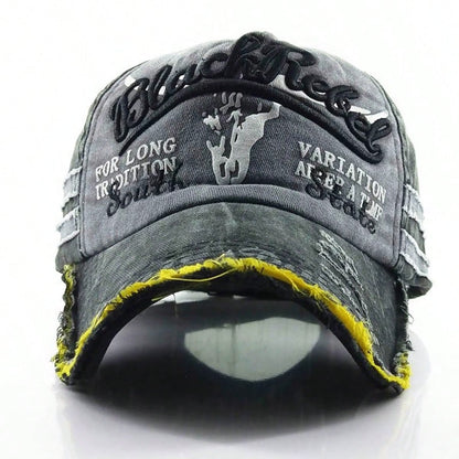 Retro Embroidered Cotton Letter Baseball Cap