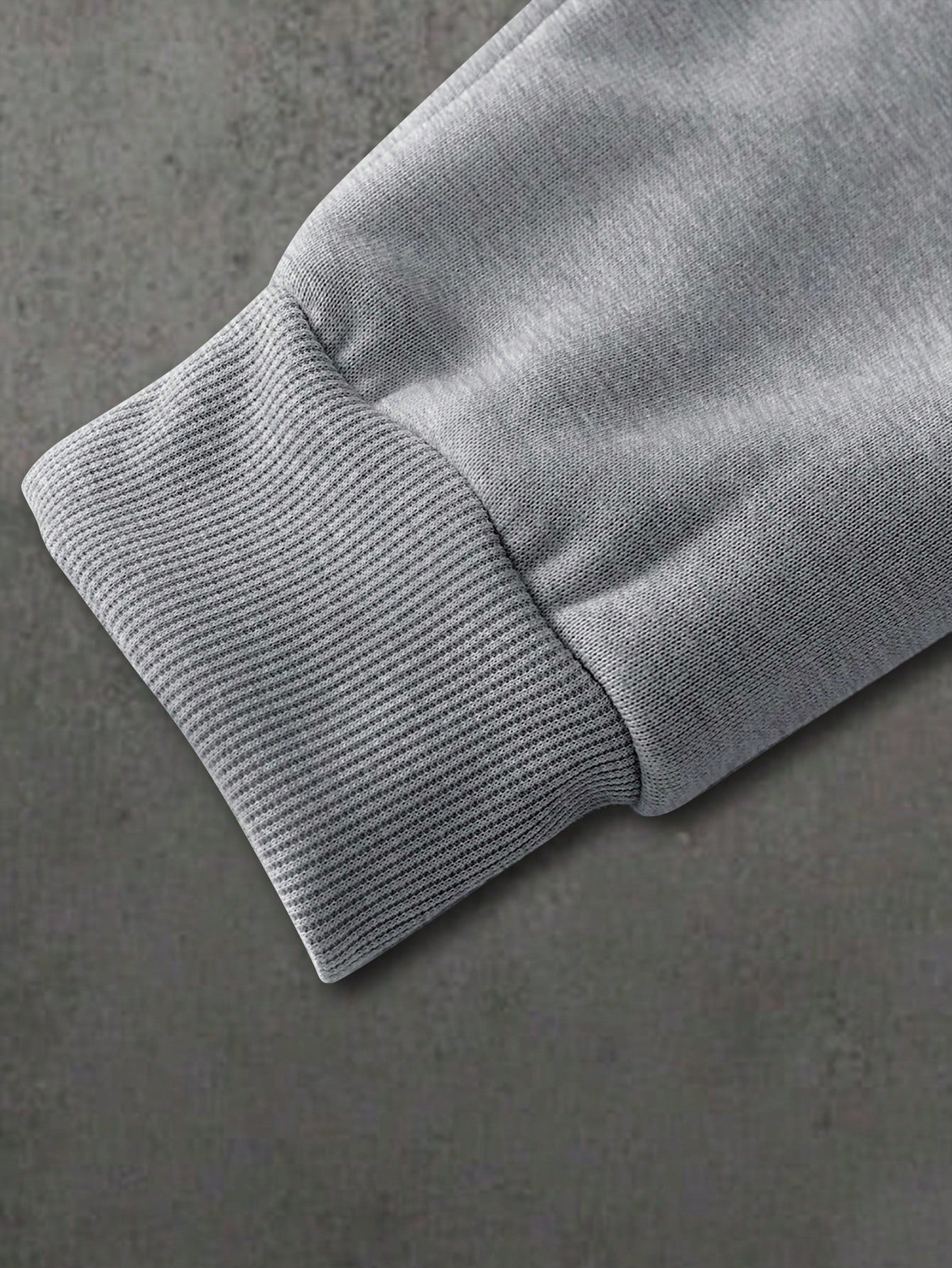 Men's Grey Thermal Hoodie and Wide Leg Sweatpants Set