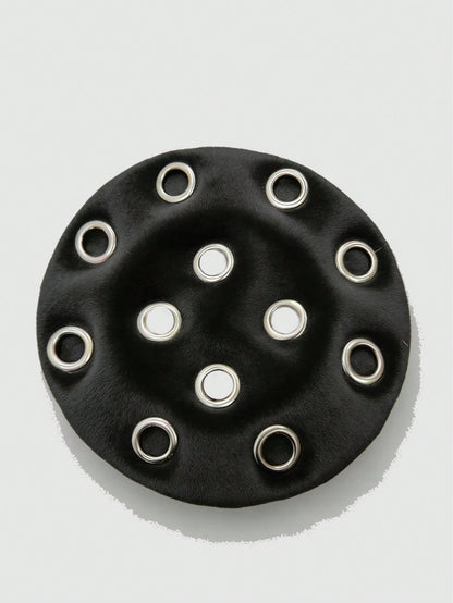 Grunge Punk Metal Ring Beret Hat