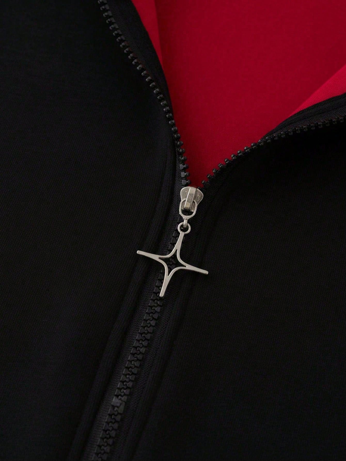 Men's Retro Diamond Star Patchwork Hoodie