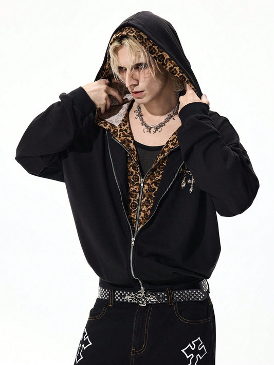Street Life Leopard Double Hood Sweatshirt