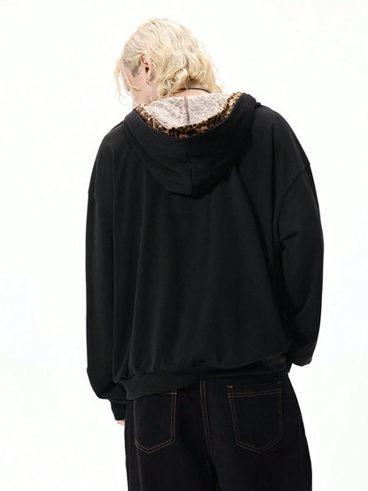 Street Life Leopard Double Hood Sweatshirt