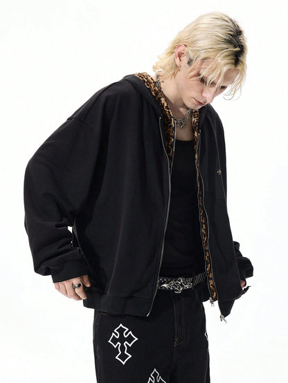 Street Life Leopard Double Hood Sweatshirt
