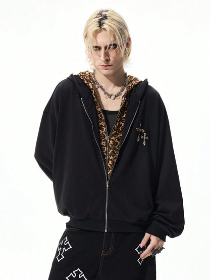 Street Life Leopard Double Hood Sweatshirt