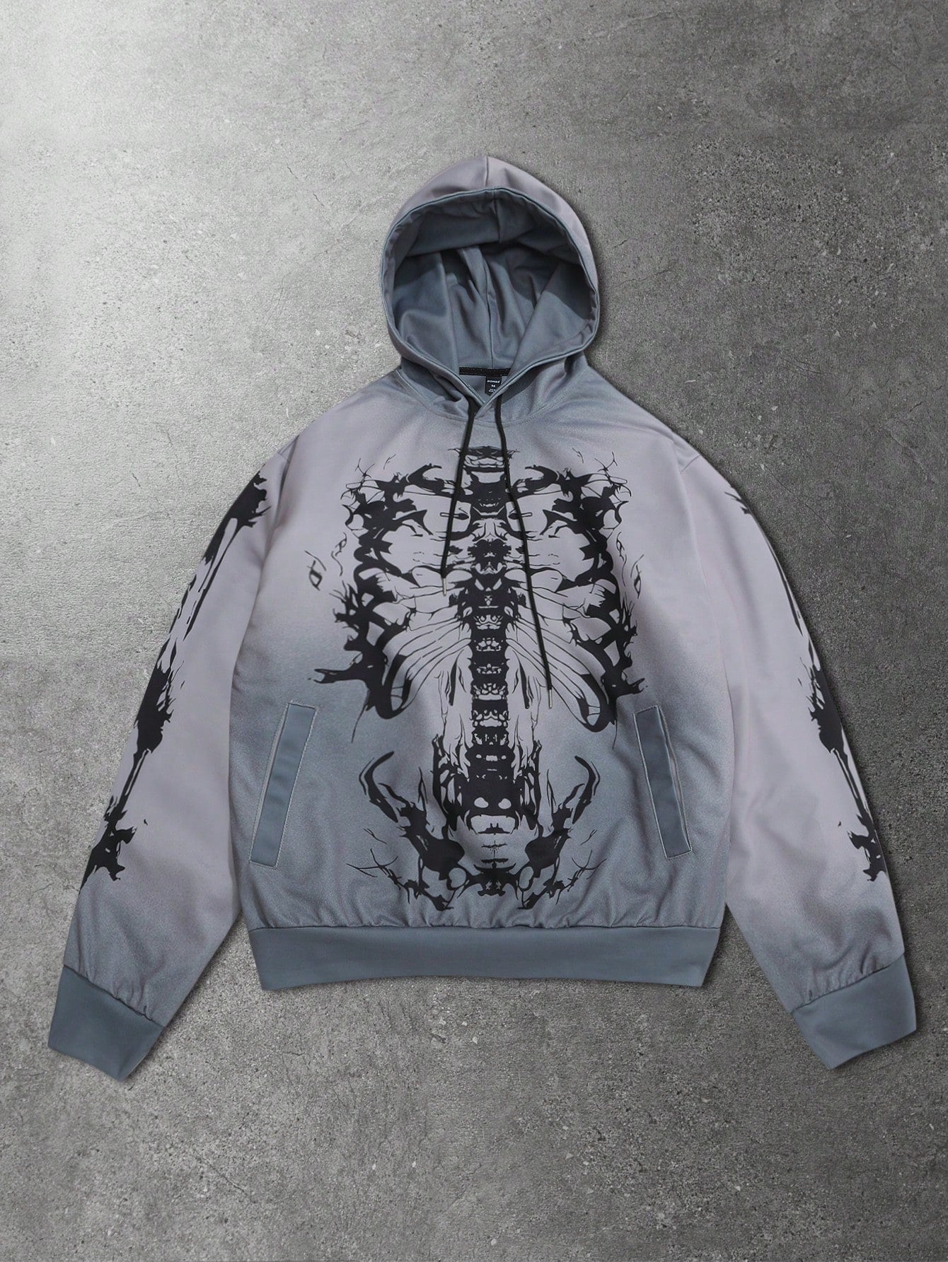 Men Street Life Skull Print Hoodie