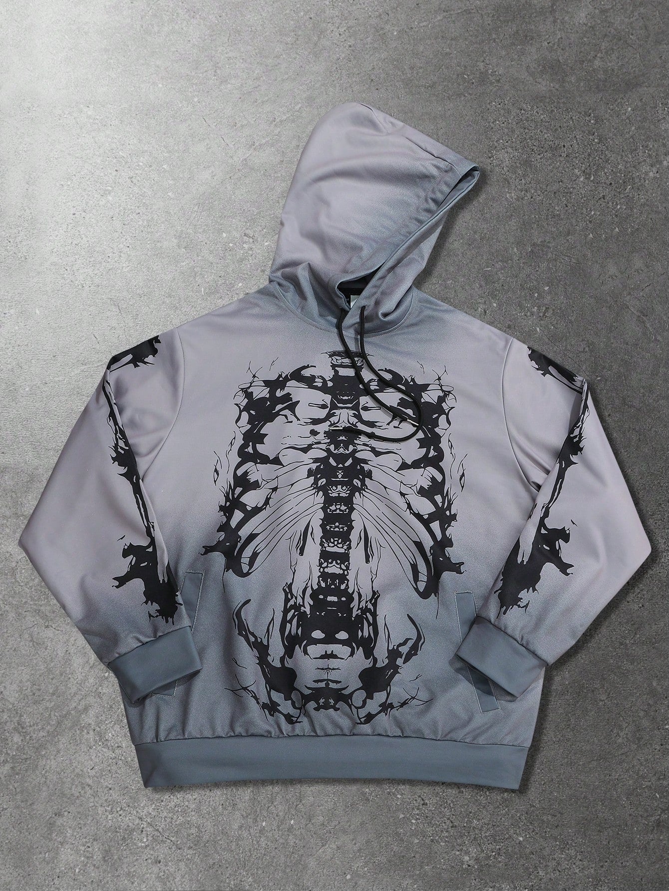 Men Street Life Skull Print Hoodie