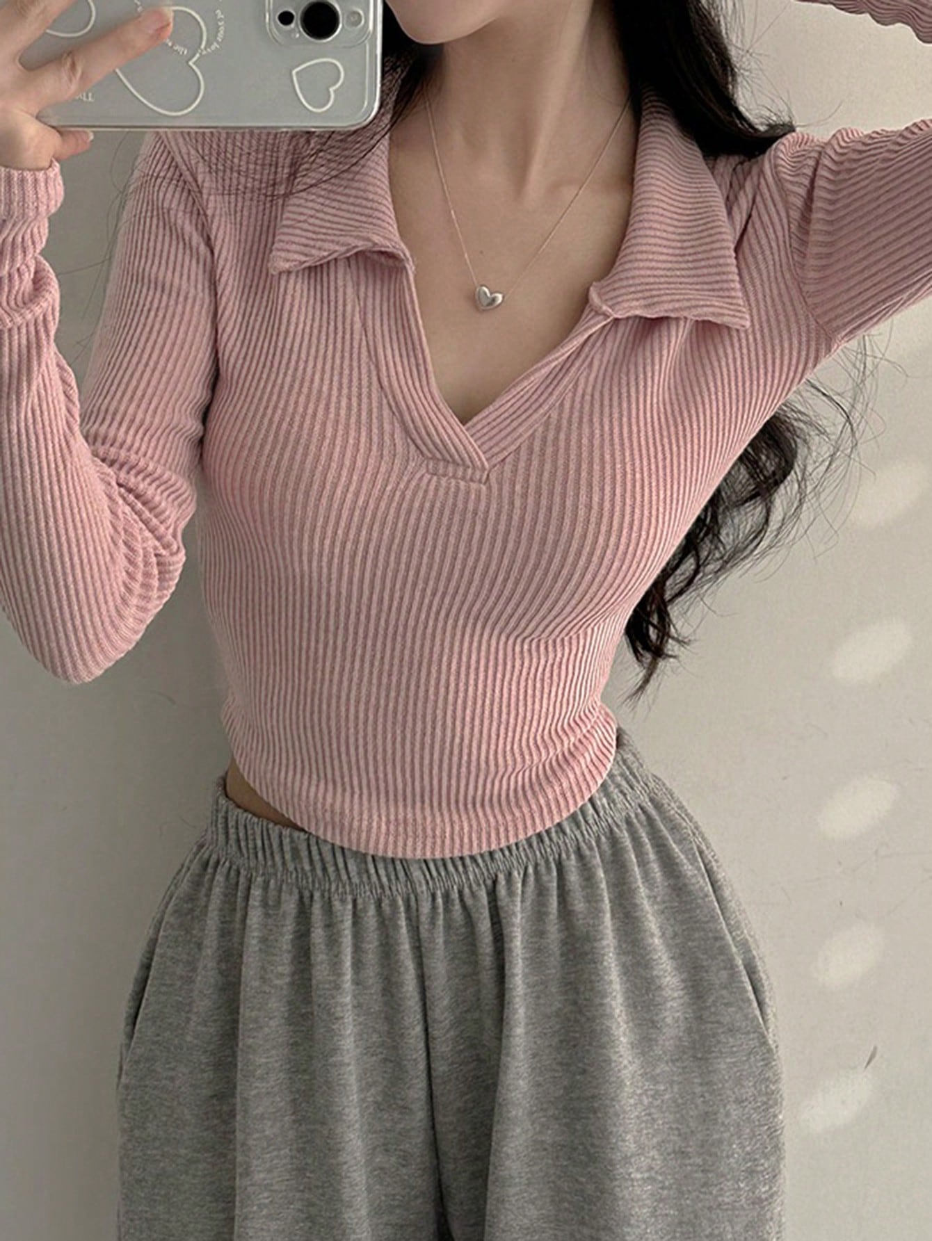 Women’s Long Sleeve Ribbed Turtleneck Fitted T-Shirt