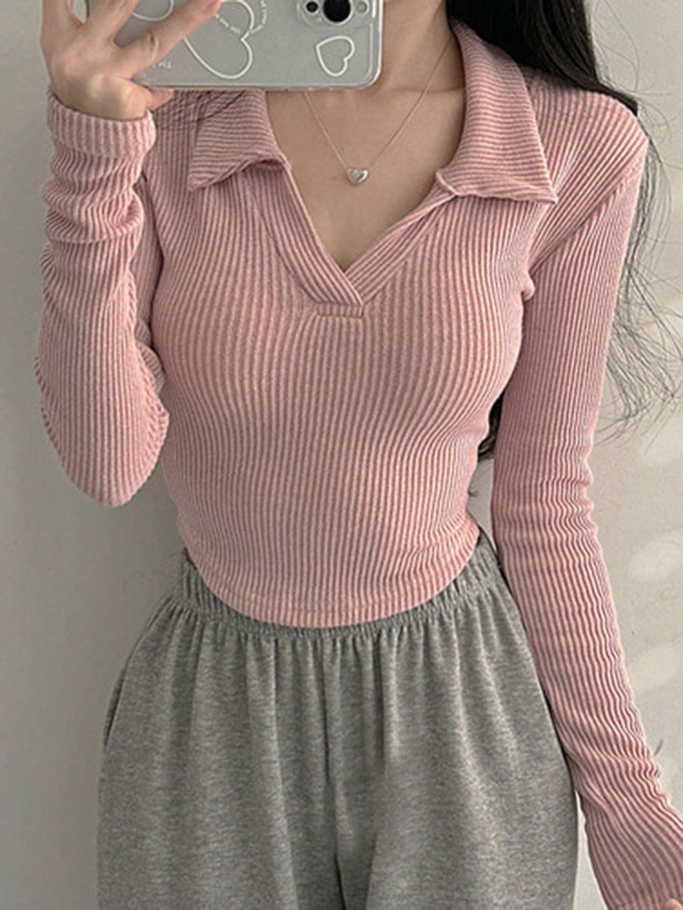 Women’s Long Sleeve Ribbed Turtleneck Fitted T-Shirt