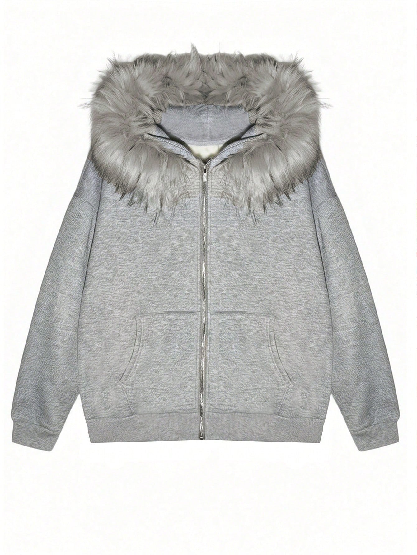 Women’s Oversized Faux Fur Collar Thermal Thick Hoodie