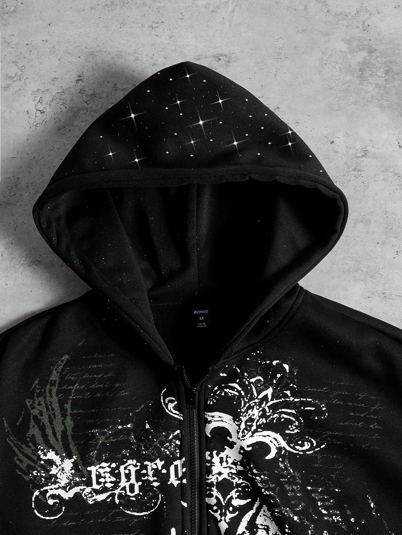 Men's Glitter Sequin Print Retro Street Hoodie