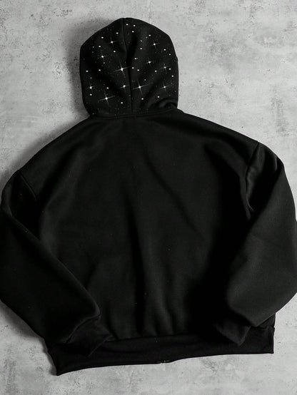 Men's Glitter Sequin Print Retro Street Hoodie