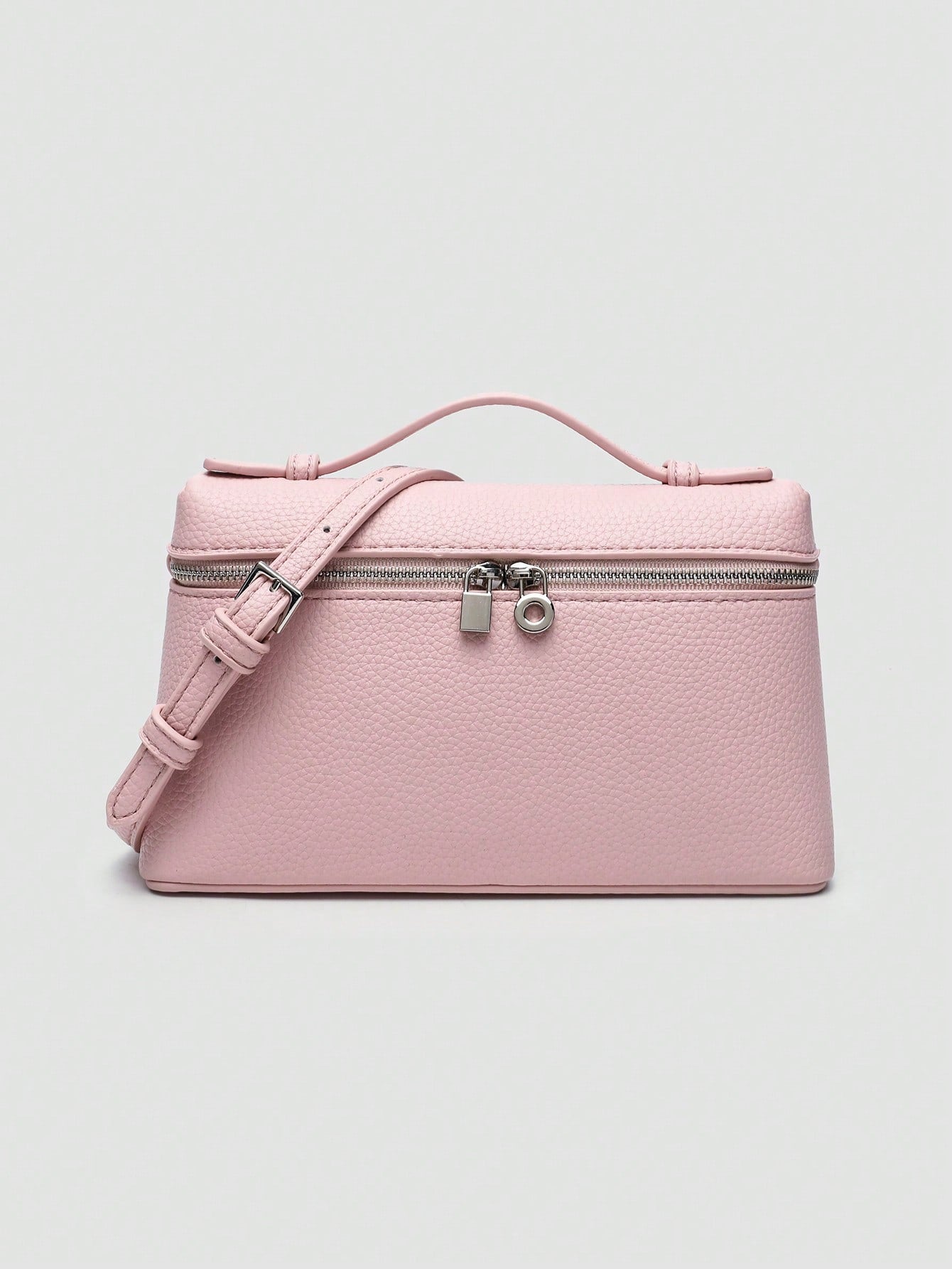 Elegant Ostrich Embossed PU Square Crossbody Bag