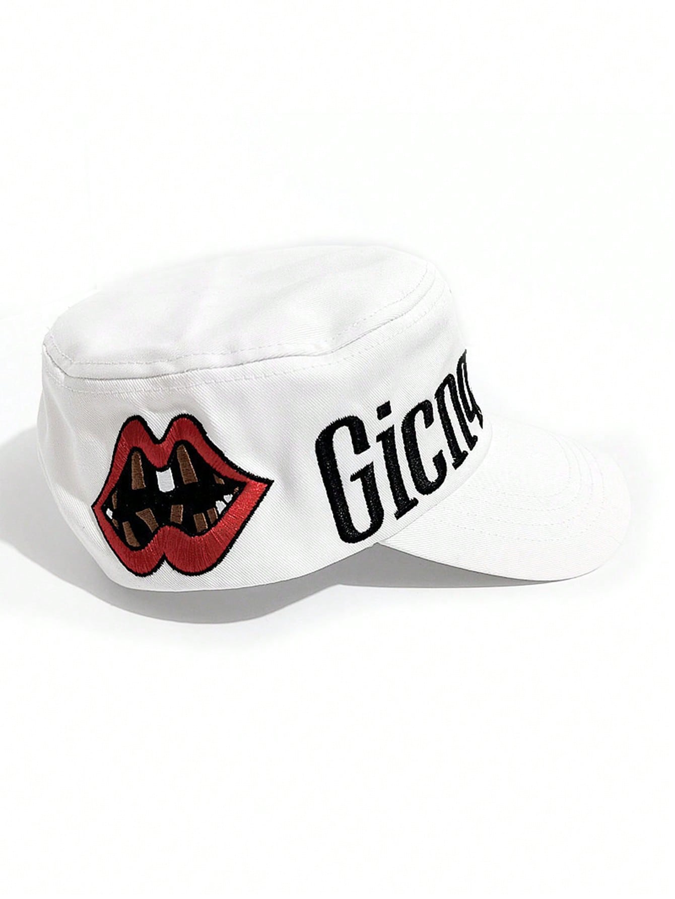 Men's Letter Lip Embroidery Hip Hop Streetwear Cap
