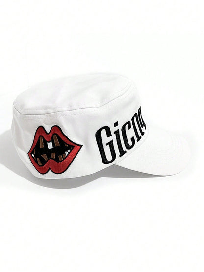 Men's Letter Lip Embroidery Hip Hop Streetwear Cap