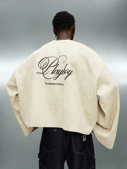 PLAYBOY X SUMWON Oversized Crop Long Sleeve Tee