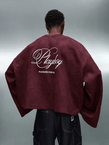 PLAYBOY X SUMWON Oversized Crop Long Sleeve Tee