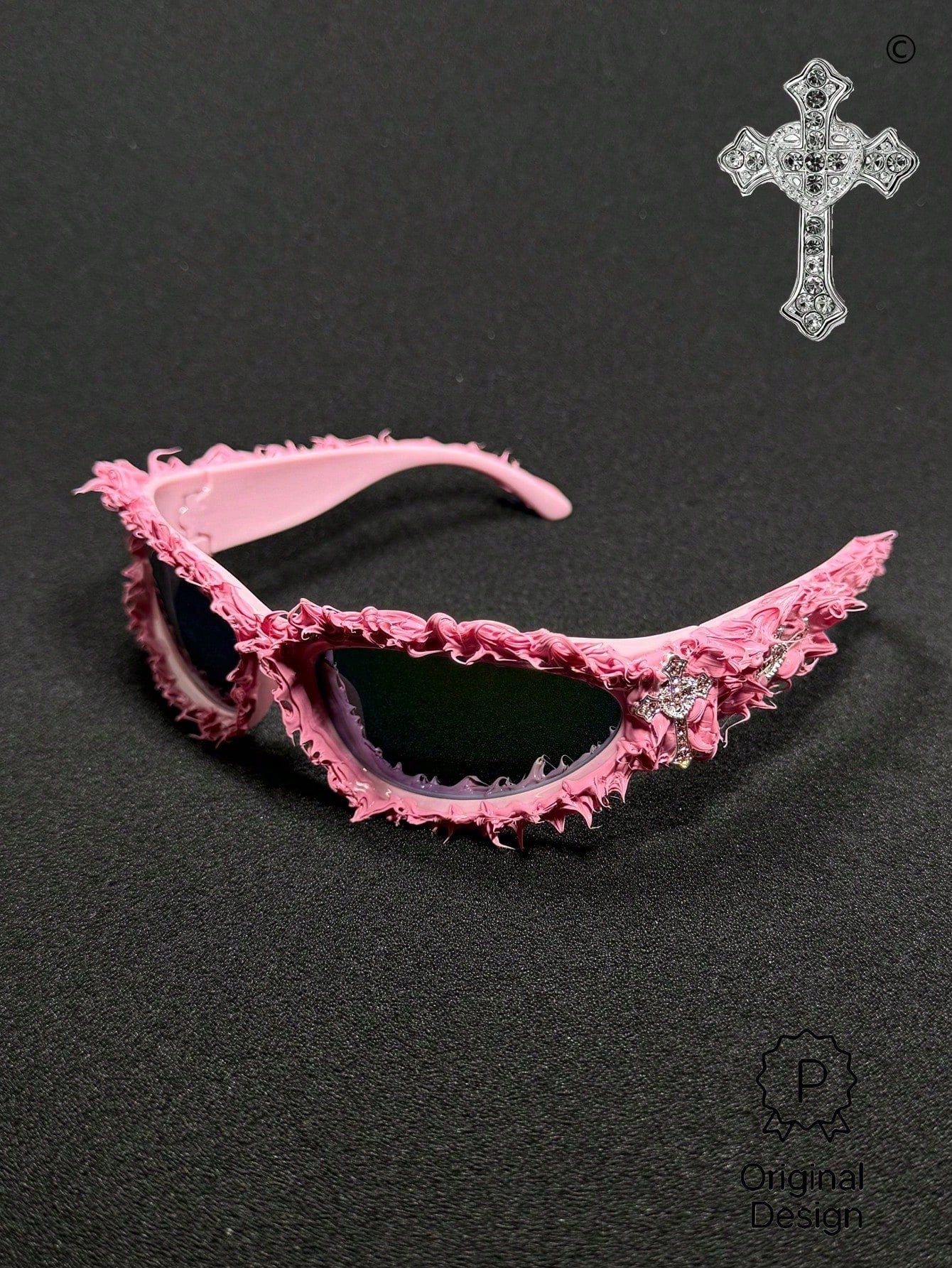 Asymmetric Punk Rock Cyberpunk Fashion Glasses