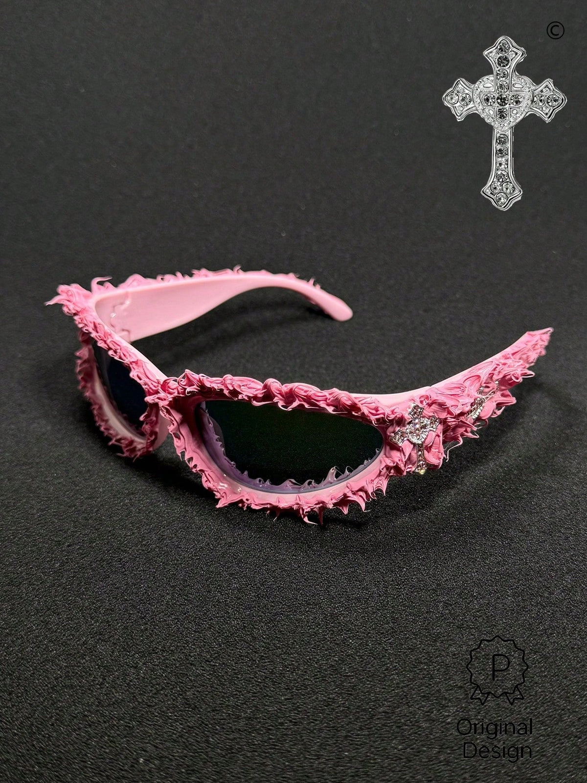 Asymmetric Punk Rock Cyberpunk Fashion Glasses