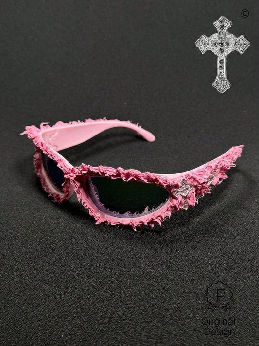 Asymmetric Punk Rock Cyberpunk Fashion Glasses