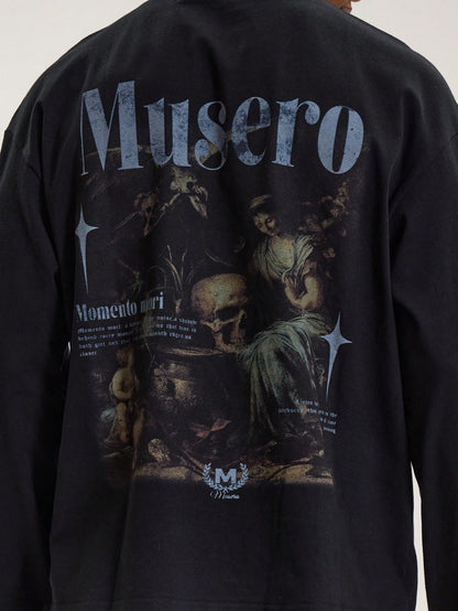 Musero Drop Shoulder Back Graphic Tee