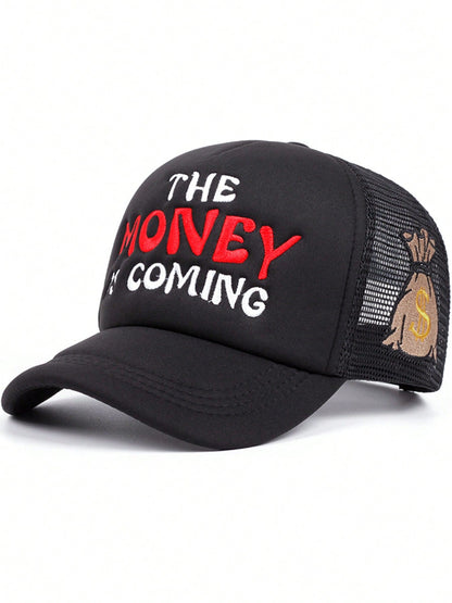Pink Truck Embroidery Hip Hop Adjustable Mesh Snapback