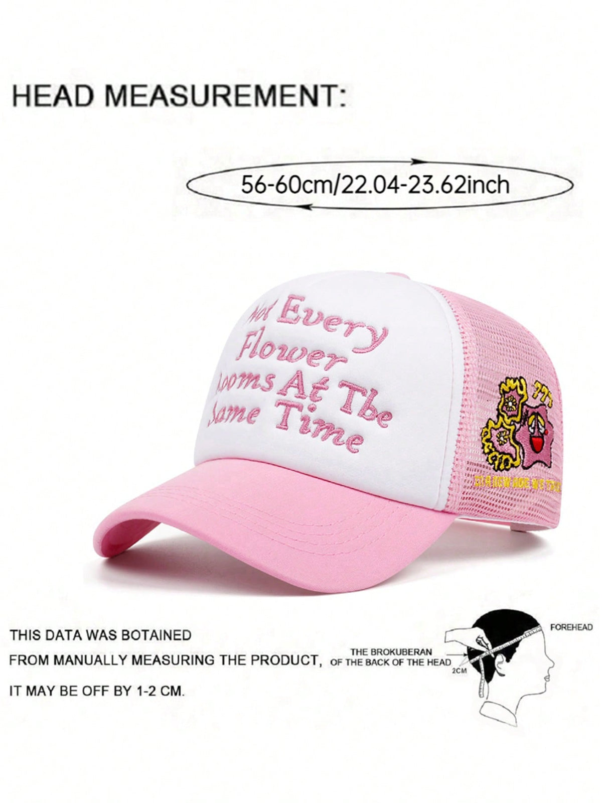 Pink Truck Embroidery Hip Hop Adjustable Mesh Snapback