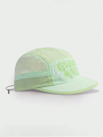 Pyeuien Quick-Dry 5-Panel Mesh Short Brim Baseball Cap