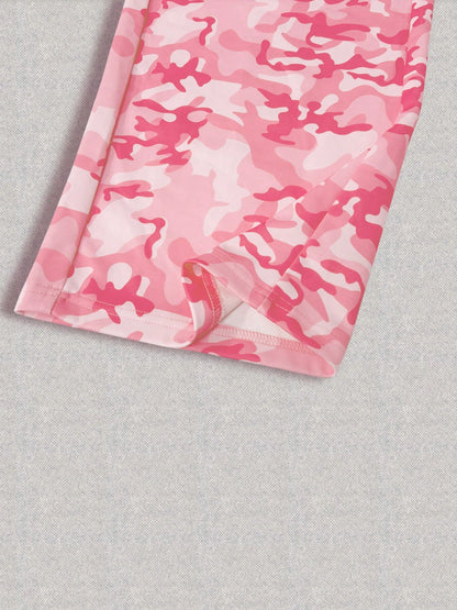 Women's Y2K Camouflage Zip-Up Hoodie and Pants Set