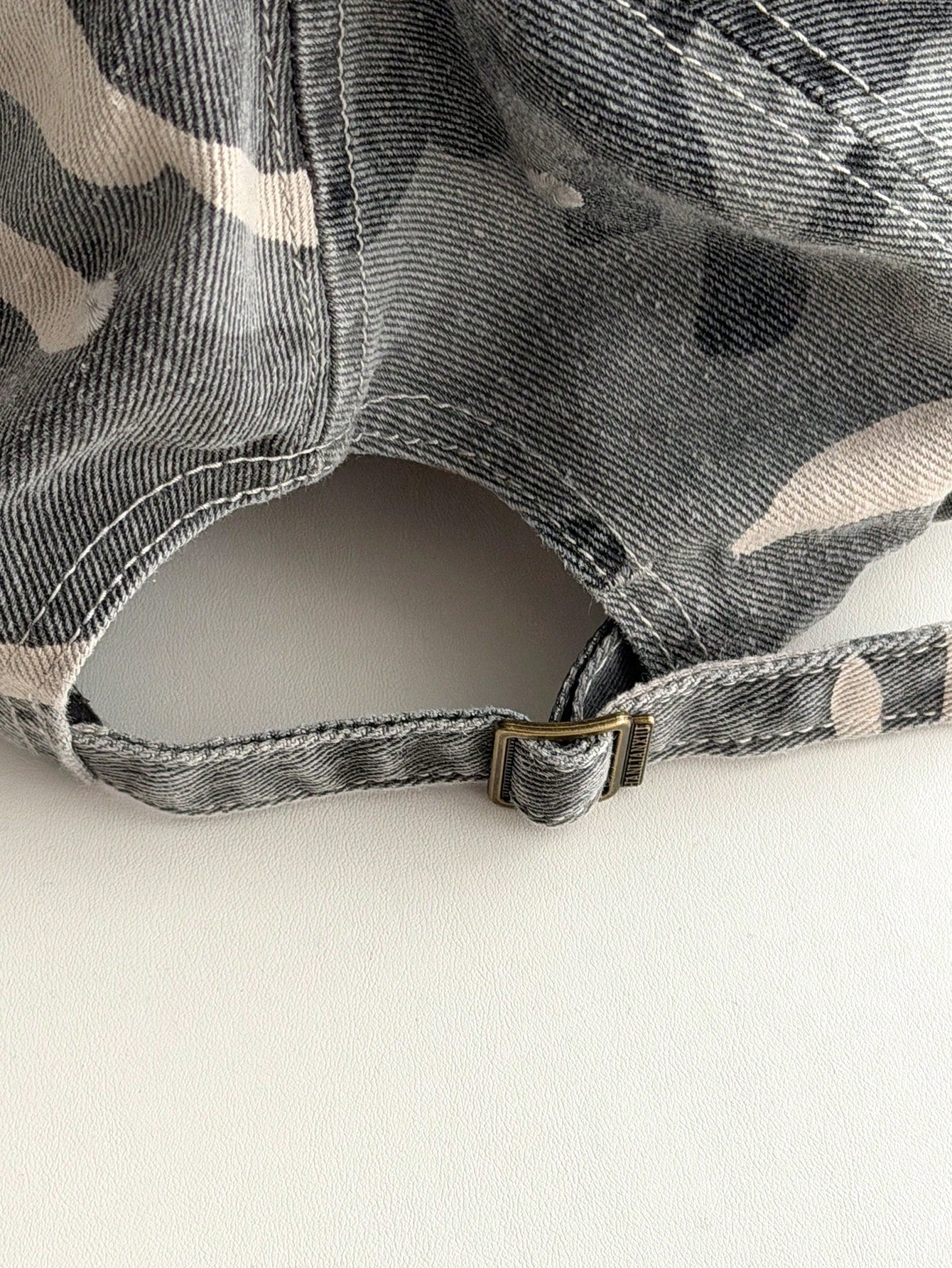 Retro Y2K Camo Embroidery Distressed Baseball Cap