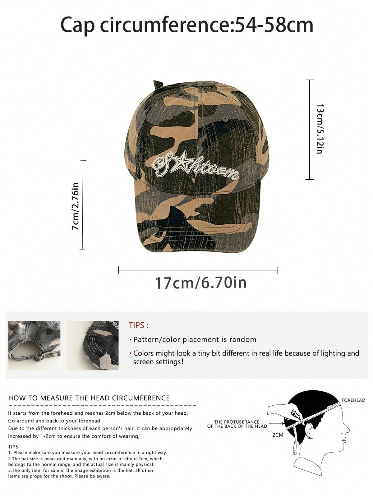 Retro Y2K Camo Embroidery Distressed Baseball Cap
