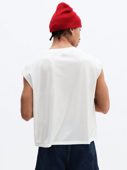 Varsity Number Mesh Loose Fit Tank Top